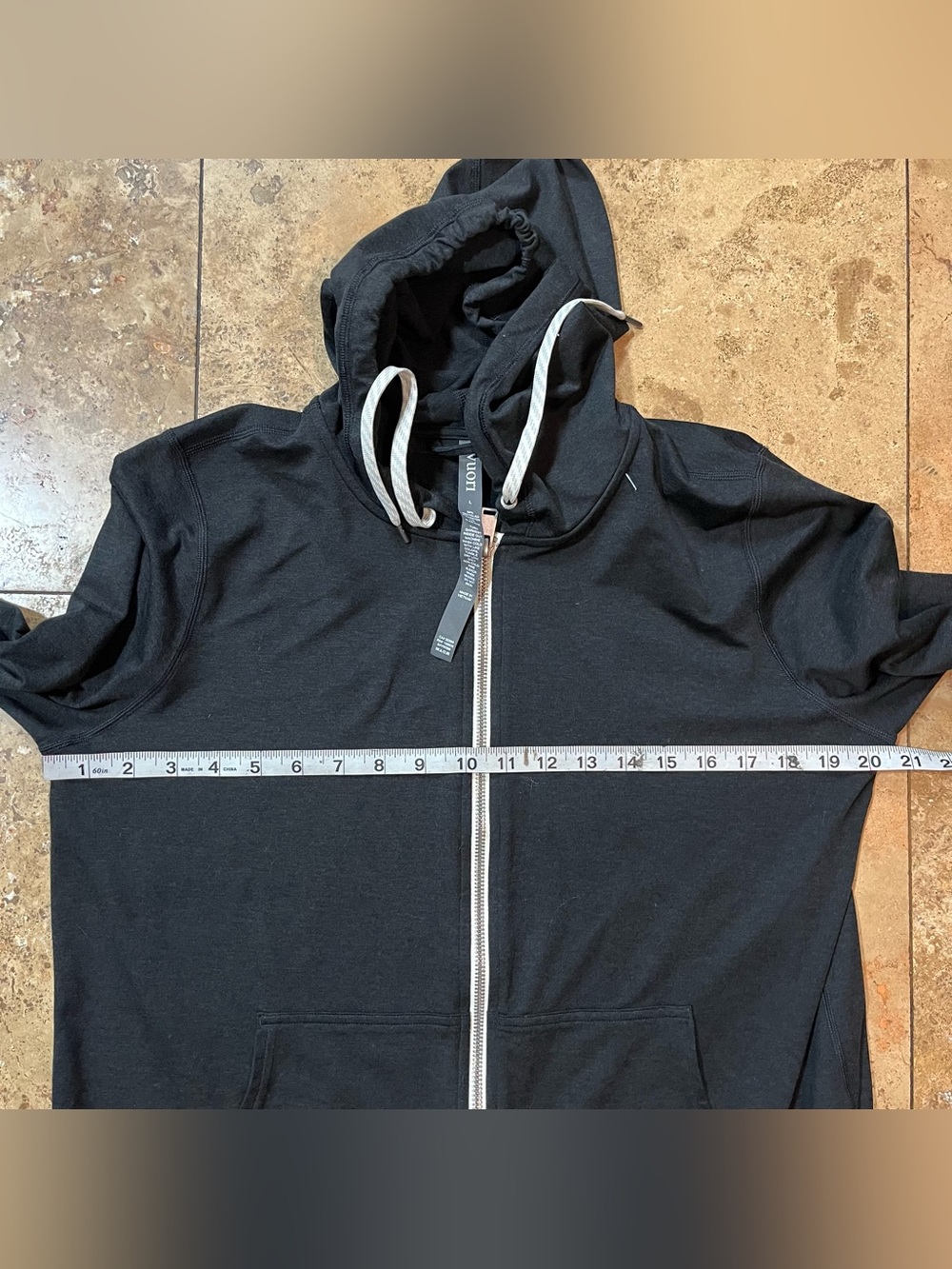 Vuori Women’s Halo Performance Hoodie Full Zip Jacket Black Heather VW268 Large - Picture 6 of 7